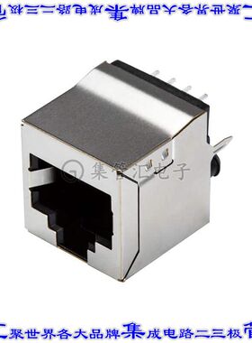 CRJ043-1-TH 接插件连接器RJ JACK, 1 PORT, 8P8C, 6U, SHIEL