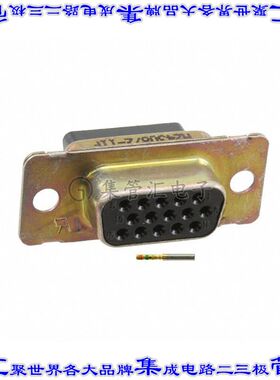 204512-2 连接器15POS插座母插口3排D-Sub高密度面板安装