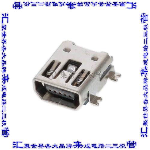 MUSB-05-S-AB-SM-A-K-TR 连接器USB-miniAB插座5POS USB 2.0表面