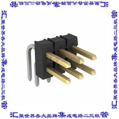 4-103326-0-03 针座连接器6POS分离式2排2.54mm公形插针通孔直角