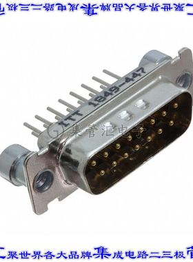 DAMV15PNK87 连接器15POS插头公引脚2排D-Sub面板安装通孔