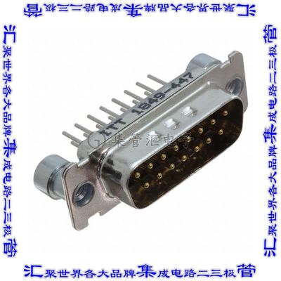 DAMV15PNK87 连接器15POS插头公引脚2排D-Sub面板安装通孔