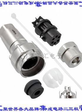 PXM7011/06S/ST/0507/SN 圆形连接器6(电源)插座母插口螺钉镍自由