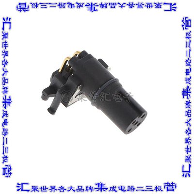 MSAS-05PFFR-EE0001 圆形连接器5POS插座母插口焊接镀金通孔直角