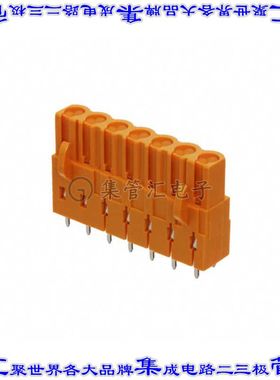 1630760000 端子块连接器7POS接头母型插口5.08mm橙色垂直通孔