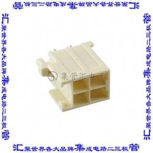 179840-1 针座连接器4POS接头2排3.96mm公形插针通孔直针锡