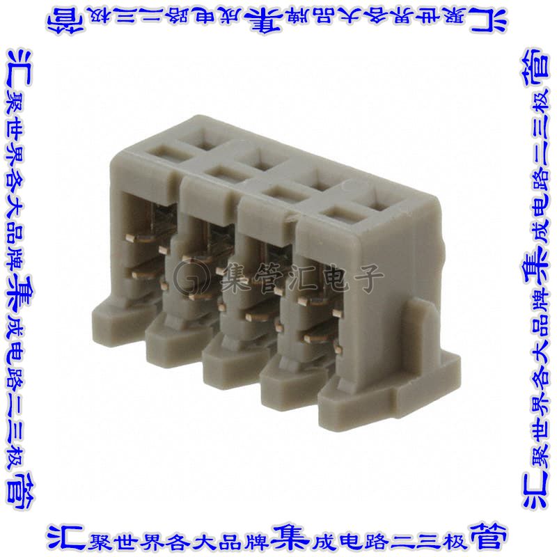 04KR-6H-P 矩形连接器4POS插口2mm母插口灰色IDC锡自由悬挂