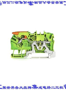 2102-1207 端子块连接器2POS接地地面5.2mm绿色黄色12-22AWG