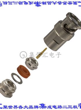 221265-1 同轴连接器BNC插头公引脚焊接50欧姆自由悬挂