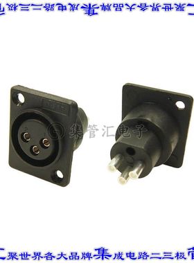 CP3001 圆形连接器3POS插座母插口焊接银面板安装