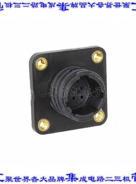 205841-3 圆形连接器8POS插座外壳用于公插针黑色面板安装