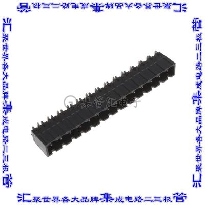 1-2342083-4 端子块连接器14POS接头公引脚带罩5.08mm黑色90DEG通