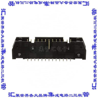 102153-6 针座连接器26POS接头2排2.54mm公形插针通孔直针镀金