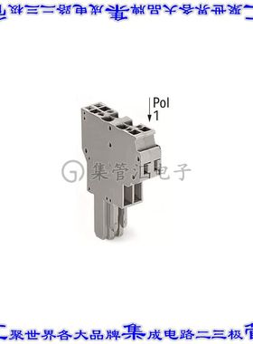 769-124 端子块连接器4(配接),8(输入)插头母插口5mm灰色自由悬挂