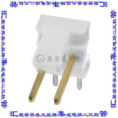 3-641214-2 针座连接器2POS接头2.54mm公形插针通孔直角镀金