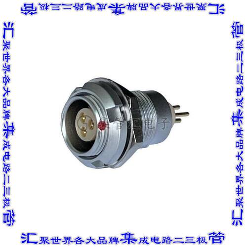 MMI-M0RSG03P 圆形连接器3POS插座母插口焊接镀金面板安装通孔