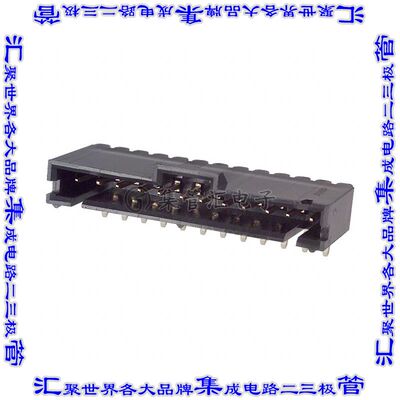 1-103906-1 针座连接器12POS接头2.54mm公形插针通孔直角镀金