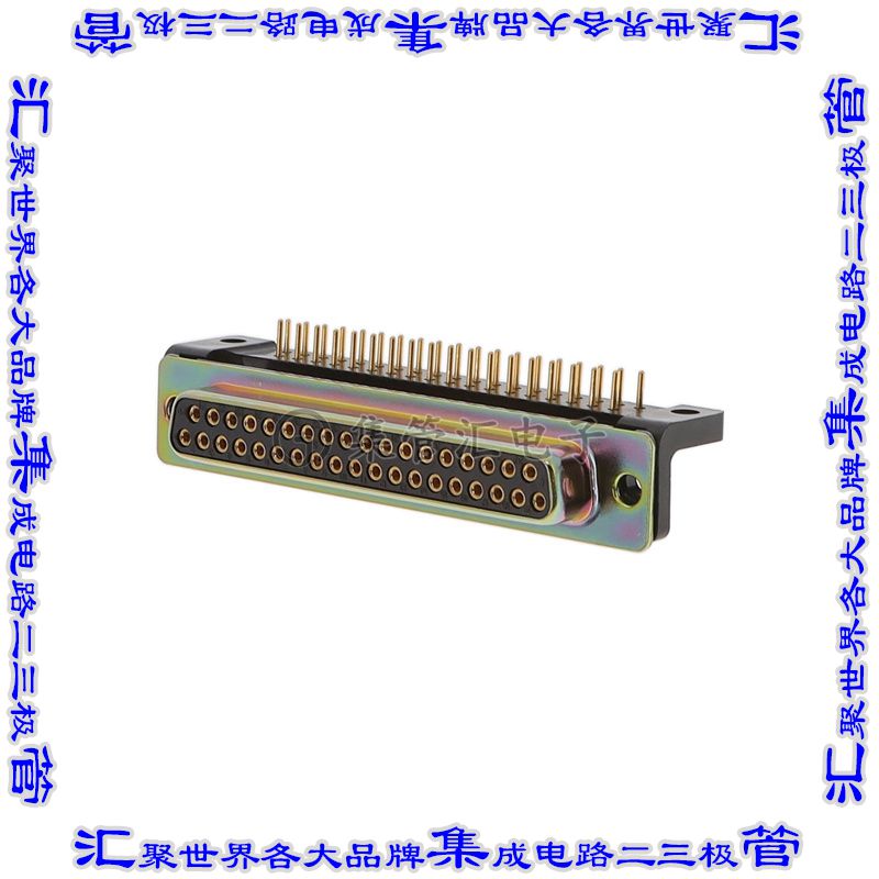 DCMM-37S-L 连接器37POS插座母插口2排D-Sub面板安装通孔直角