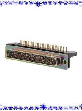 DCMM-37S-L 连接器37POS插座母插口2排D-Sub面板安装通孔直角