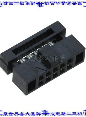 FFSD-05-01-N 矩形连接器10POS插座2排1.27mm母插口黑色IDC镀金自