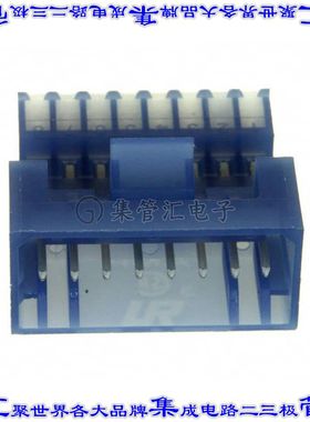 3-647002-8 矩形连接器8POS插头2.54mm公引脚蓝色IDC锡自由悬挂直