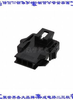 2002771203 矩形连接器外壳3POS插头2.5mm公形引脚黑色面板安装