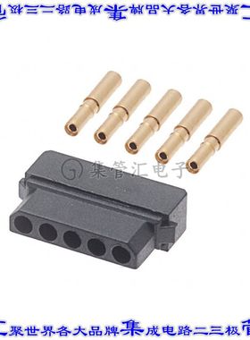 M80-8980505 矩形连接器5POS插座2mm母插口黑色压接镀金自由悬挂