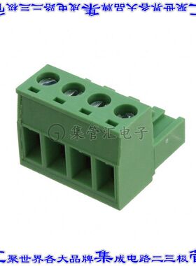 TJ0451530000G 端子块连接器4POS插头母插口5.08mm绿色自由悬挂