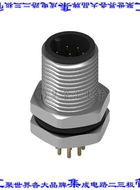 643250100308 圆形连接器8POS插座公形引脚螺钉镀金面板安装