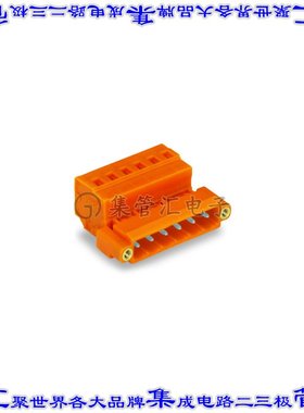 231-634/109-000 端子块连接器4POS插头公引脚5.08mm橙色自由悬挂