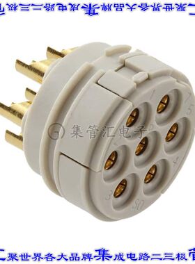 1594558 圆形连接器7(电源)插件母插口焊杯镀金