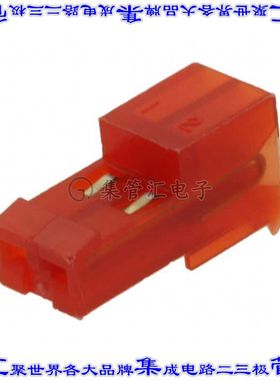 3-641190-2 矩形连接器2POS插座2.54mm母插口红色IDC镀金自由悬挂
