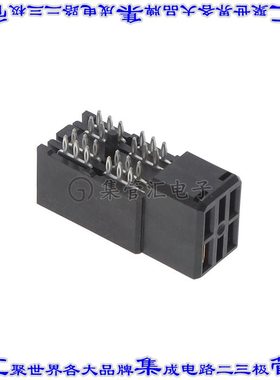 10052620-5455P00LF 背板连接器4POS插座母插口2排板边缘通孔直角