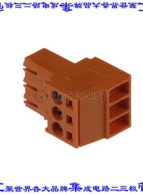 1597370000 端子块连接器3POS插头母插口3.5mm橙色自由悬挂