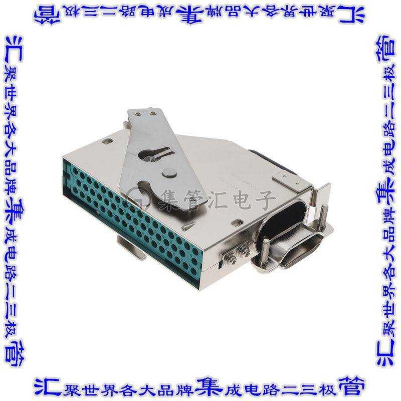 QE4501A50S-F0 矩形连接器外壳50POS插头3排母形插口绿色自由悬挂
