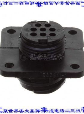 205841-1 圆形连接器8POS插座外壳用于公插针黑色面板安装