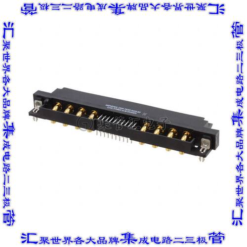 DWRT820PR233B2 背板连接器28POS插头公引脚2排2.74mm通孔直角黑