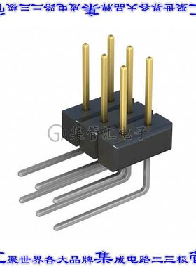 PBC03DBBN 针座连接器6POS分离式2排2.54mm公形插针通孔直角镀金
