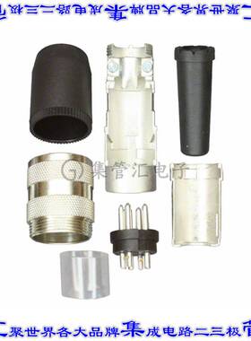 T3484001U 圆形连接器7POS插头公引脚焊杯银自由悬挂