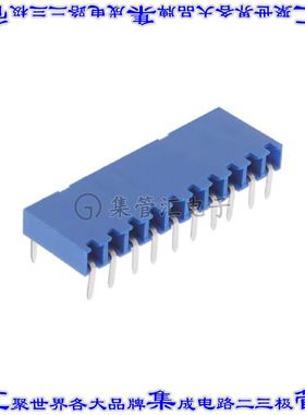 89882-310LF 针座连接器10POS插座2.54mm母形插口通孔直角镀金