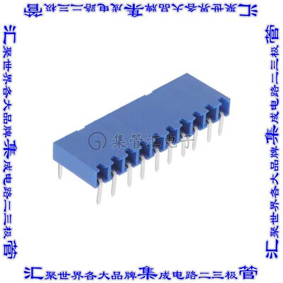 89882-310LF 针座连接器10POS插座2.54mm母形插口通孔直角镀金