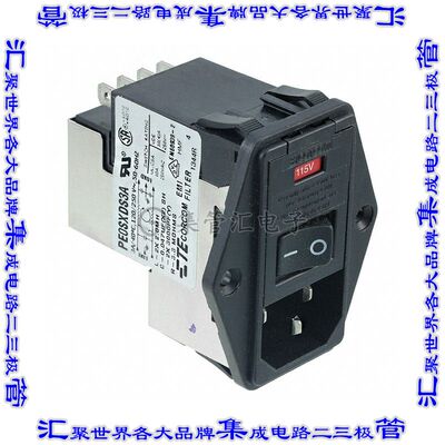 1-6609104-9 电源接入连接器3POS插座公插片模块IEC320-C14面板安