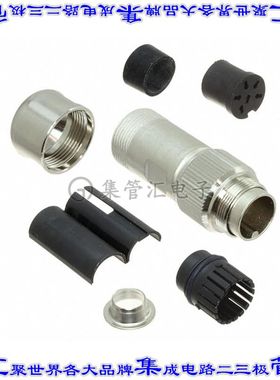 C091 11H006 001 4 圆形连接器6POS插头外壳用于公插针银色自由悬