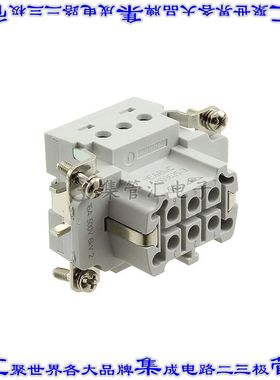 2-1103635-3 连接器6+接地无触头嵌件母头压接