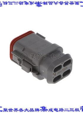 DT06-08SA-CE04 矩形连接器外壳8POS插头2排9.12mm母形插口灰色自