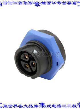 23003635-01 圆形连接器3POS插座母插口焊杯镀金面板安装