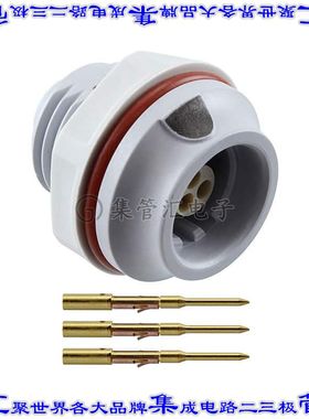JMXHH1G03FCUDSU 圆形连接器3POS插座母插口压接镀金面板安装