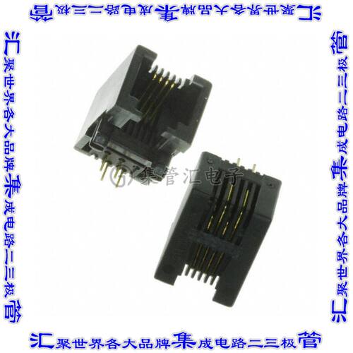 A-2004-0-4-LP-N-R 接插件连接器CONN MOD JACK 6P4C R/A UNSHLD