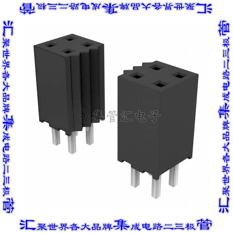 SQT-134-01-L-D 针座连接器68POS插座2排2mm叉状通孔直针镀金