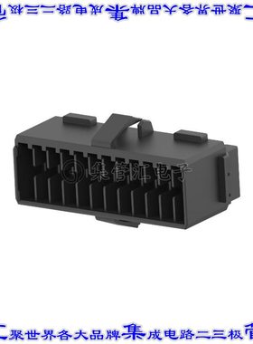 3-2040404-2 矩形连接器外壳36POS插头3排3.5mm公形引脚黑色面板
